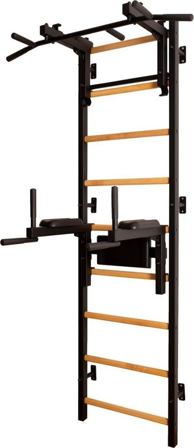 Shkallë druri për ushtrime Benchk Sports, 240cm, me një paralele dhe parmak