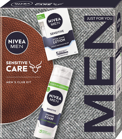 Set rroje për meshkuj Nivea Sensitive Care, xhel rroje 200 ml + balsam pas rroje 100 ml