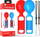Aksesorë marakas për Nintendo Switch JYS JYS-NS251, set 2 copë, për Joy-Con, blu dhe të kuqe