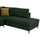 Sofa këndore DIVA (HM3254.17R), gjelbër