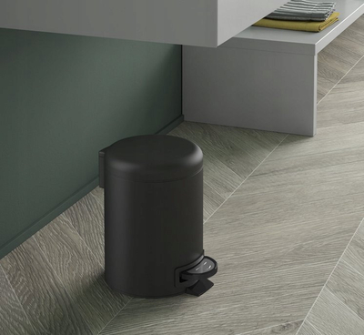 Kosh me pedale Sapho PEDAL BIN POTTY, 5L, çelik inox, i zi mat