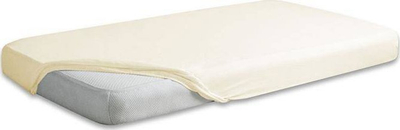 Çarçaf me lastik Matex Jersey, 120x200 cm, pambuk 145 g/m², krem