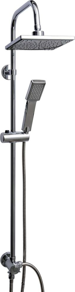 Сет туш RIDDER Rain Shower Mauritius, квадратна глава, хром завршна обработка, сребрена
