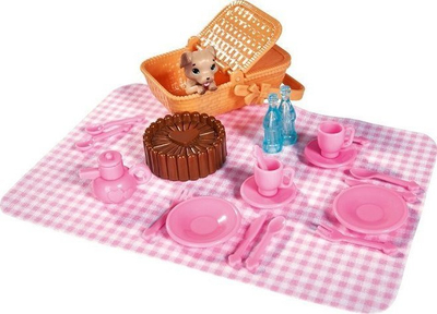 Set kukullash Simba Steffi Love Kevin On A Picnic, 29cm, me aksesorë pikniku, shumëngjyrësh