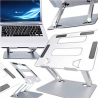 Stendë laptopi univerzale, rregullueshme, palosëse alumini 11–17", argjendi