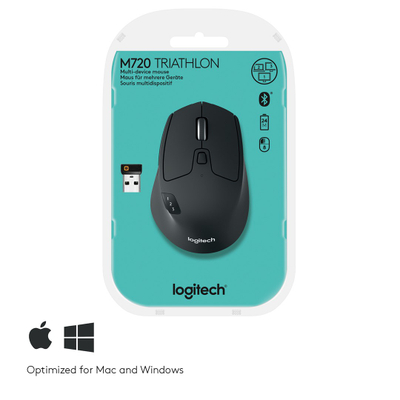 Maus Logitech M720, RF Wireless + Bluetooth, i zi