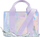 Çantë tote Soap Bubble Zip Tote, rrip crossbody, rezistente ndaj ujit, shumëngjyrëshe
