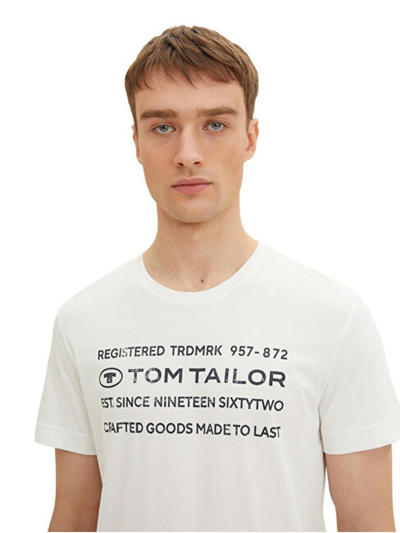 Maicë Tom Tailor Regular Fit, e bardhë