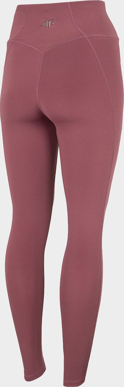Leggings sportiv për femra 4F H4Z22 SPDF011, bel i lartë, teknologji 4FDry, burgundy