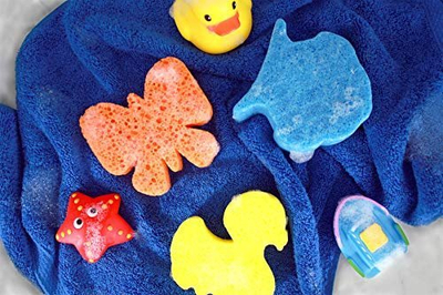 Sfungjer banjo për kalamaj Spongellé Fruitilicious Duck, 70g, me xhel dushi, i verdhë