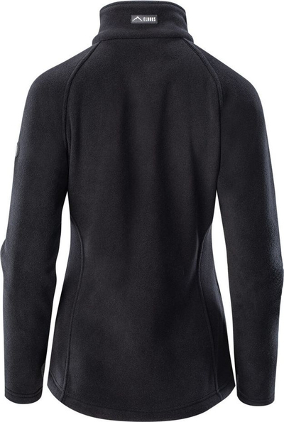 Xhakete fleece për gra Elbrus Maze 350, poliester 350 g/m², me zinxhir të plotë, e zezë