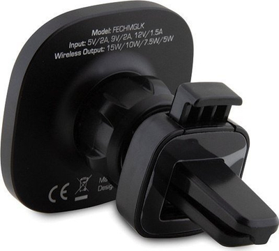 Mbajtëse magnetike për makinë Ferrari MagSafe 2023, karikim wireless 15W, USB C, e zezë