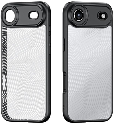 Kapuç telefoni Dux Ducis Aimo për iPhone 17 Air, TPU dhe polikarbonat, i zi