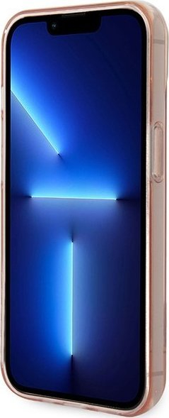 Guaskë telefoni Guess GUHCP14MHGCOP për iPhone 14 Plus, hardcase, transparente, rozë