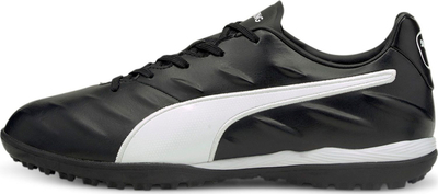 Këpucë futbolli Puma King Pro 21 TT për çuna, për tapet sintetik, të zeza me të bardha