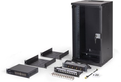 Set rrjeti Digitus SOHO Pro Network Set, kabinet muri 10" 12U, 315 x 300 mm