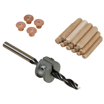 Set për kunja druri Wolfcraft 2916000, spiralë 6 mm, markues