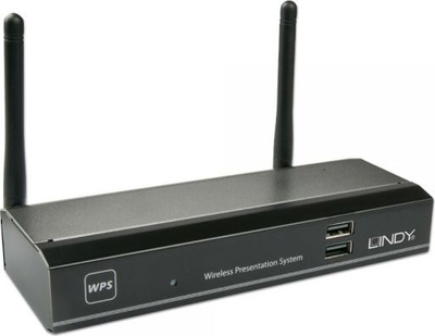 Transmetues pa tela Lindy 32701, VGA dhe HDMI, Wi Fi dhe LAN, i zi