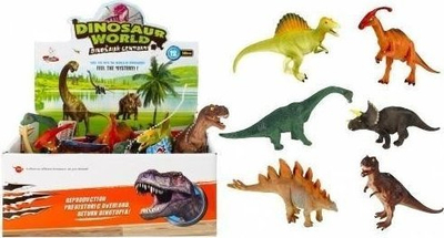 Сет играчки диносауруси Dinosaur World, фигури 12-18cm, пластика, многубојни