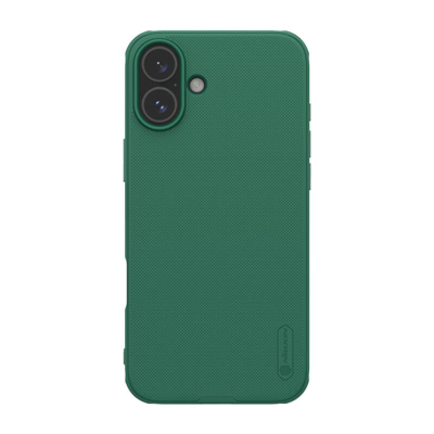 Kapak telefoni Nillkin Super Frosted Pro për iPhone 16, plastike, rezistent ndaj goditjeve, jeshile e errët