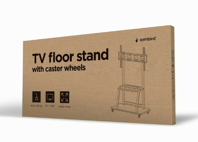 Mbajtëse për TV Gembird TVS-100F-01, 37"-100", e zezë