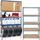 Raft magazinimi Malatec 23766, 220x100x45 cm, çelik i galvanizum, gri