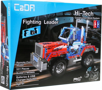 Lodër konstruktive CaDA Fighting Leader, RC 2 në 1, 531 pjesë, blu e kuqe
