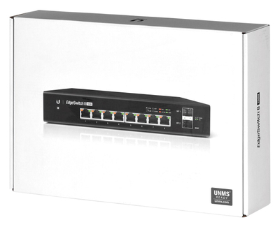 Switch rrjeti Ubiquiti EdgeSwitch 8, Gigabit, PoE, i zi