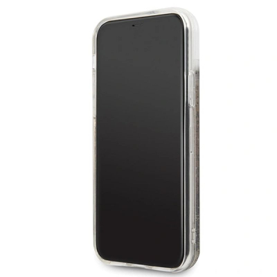 Kapak telefoni Karl Lagerfeld Liquid Glitter për iPhone 11 Pro, transparent, i zi