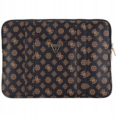 Borsë laptopi Guess Peony Pocket Triangle, 14", e zezë