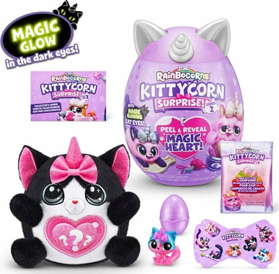 Lodër surprizë Zuru Rainbocorns Kittycorn Egg, 10 surpriza, kotele pelushi, shumëngjyrëshe