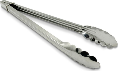 Pinca metali Maestro Metal Grill Tongs, 35 cm, çelik inox, argjendtë
