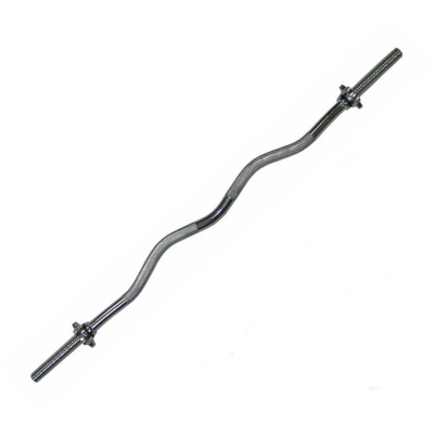 Shtangë e harkuar EB Fit, 120cm, diametër 28mm, ngjyrë argjendi