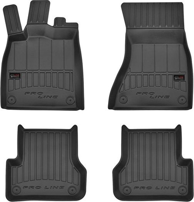 Tapeta dyshemeje FROGUM ProLine 3D407459, set me 4 copë, gome, për Audi A6 C7, të zeza