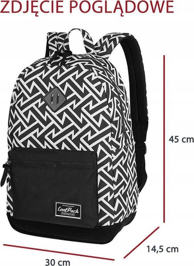 Çantë shpine CoolPack Grasp Urban, 25L, me pika, e zezë