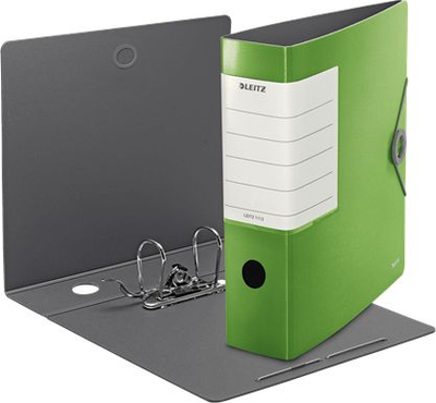 Dosje unazore Leitz 180° Active Solid A4, gjerësi 82mm, e gjelbër e çelët
