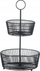 Stendë dekorative Boltze Gea, dy nivele, 44 cm, metal, e zezë