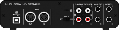 Interfejs audio USB Behringer U-Phoria UMC204HD, 2x4, 24-bit 192 kHz, i zi