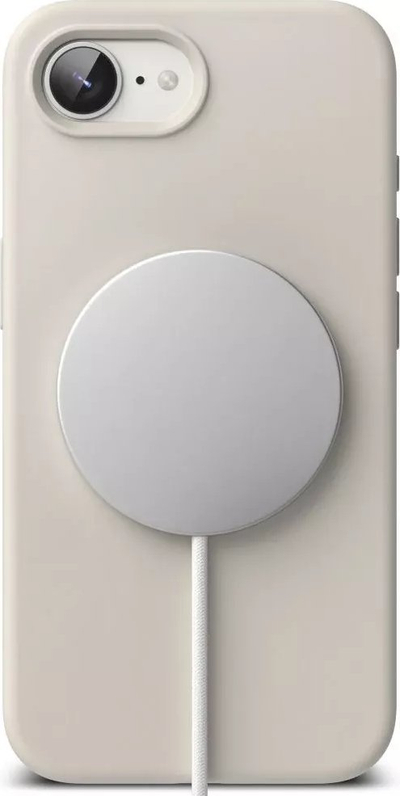 Футрола за телефон Ringke Silicone Magnetic MagSafe Stone, за iPhone 16e, силиконска, сива