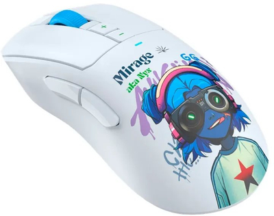 Maus gaming Bloody R73 Ultra Duo Nyx Mirage, wireless me dy mënyra lidhje, 20000 DPI, i bardhë