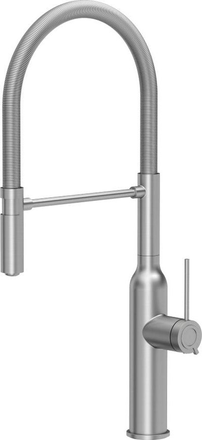 Rubinet kuzhine Quadron Marilyn Q Line SteelQ, i lartë 54.5 cm, gryke tërheqëse, inoks