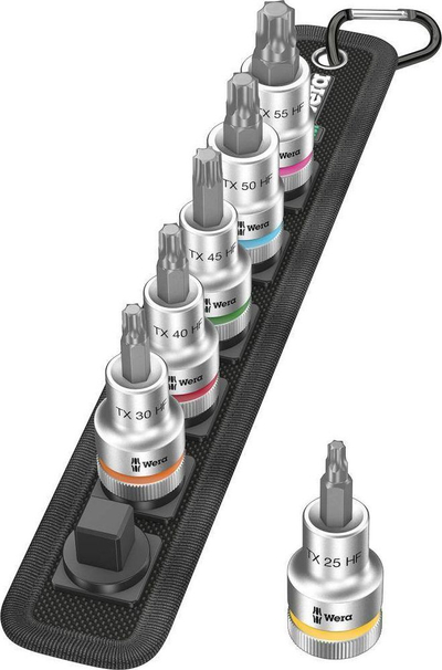 Set çelësa bit TORX Wera Belt C 3 Zyklop, 1/2"
