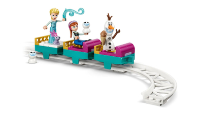 Lodër konstruktore LEGO Disney 43281, Kështjella e akullt e Elsës, me slitë në shina, shumëngjyrëshe