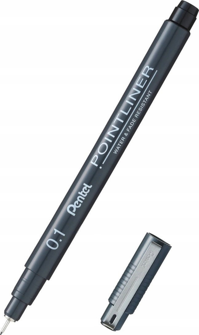 Stilolaps fineliner Pentel PointLiner 0.1mm, i zi