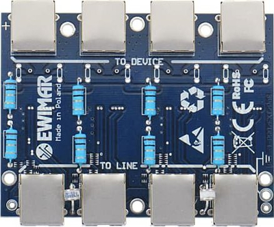 Modul LAN EWIMAR PTF-54-EXT/PoE, mbrojtje nga mbingarkesat, mbrojtje PoE, gri