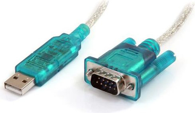 Kabllo adapter USB në serial StarTech ICUSB232SM3, USB në RS232, DB9 9 pin, 1m, e zezë