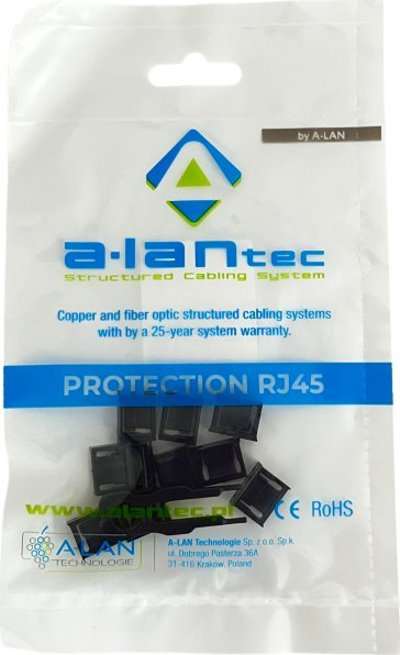 Bllokues portash USB ALANTEC, set me 10 copa me çelës, ngjyrë e zezë