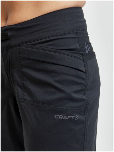 Pantallona çiklizmi Craft Core Offroad XT Padded, për goca, të zeza