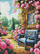 Set mozaik me diamant Ideyka Diamond Quadro Flowering Garden, 30 x 40 cm, shumëngjyrësh