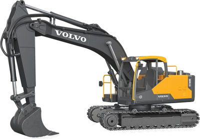 Lodër eskavator Jamara Volvo EC160E Metal, 1:16, me grab dhe çekiç prishës, e verdhë